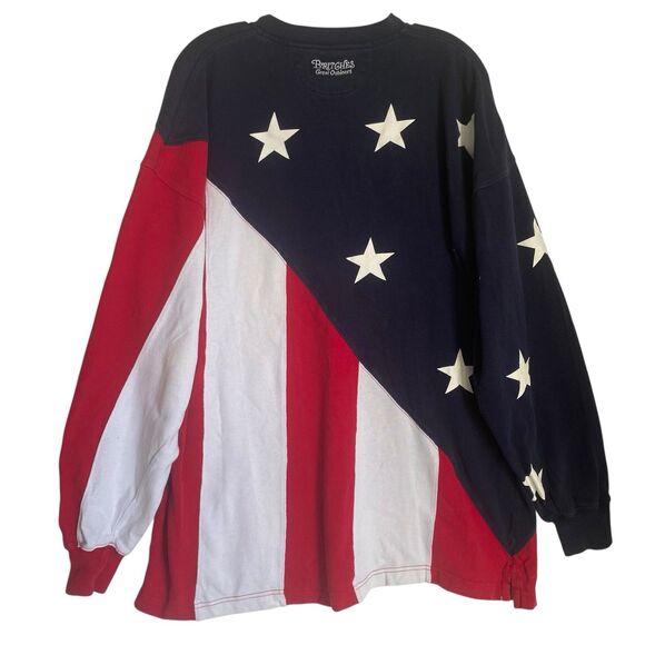 Vintage Britches Great Outdoors Men’s Henley Shirt L Long Sleeve Patriotic USA - Picture 2 of 7